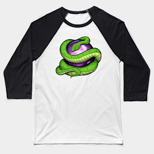 Snake with crystal ball Baseball T-Shirt